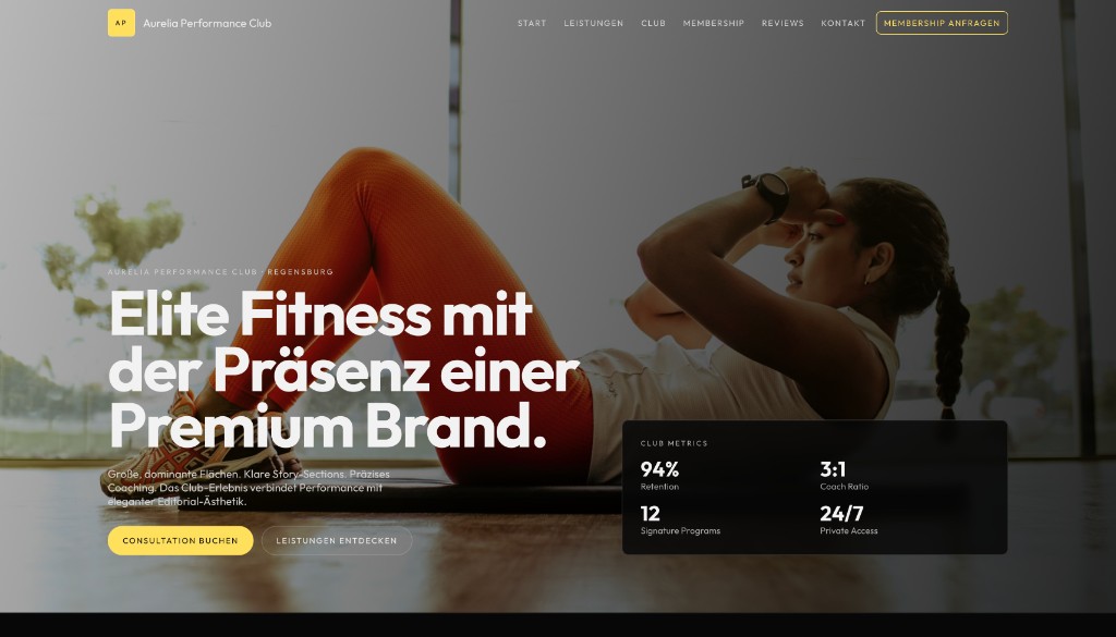 Fitness Beispiel Screenshot